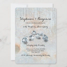Invitación 60º Aniversario de Bodas de Diamante Celestial Chi