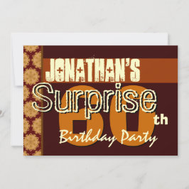 Invitación 60º Cumpleaños Sorpresa Guarde la Fecha Oro