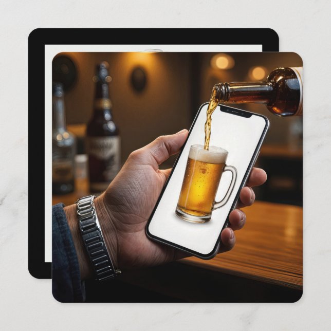 Invitación 60.ª Cerveza de cumpleaños (Anverso / Reverso)