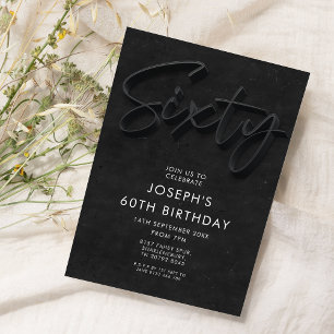Invitación 60.ª fiesta de cumpleaños