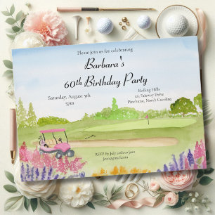 Invitación 60.ª fiesta de cumpleaños Campo de Golf de Carro d