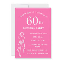 60.ª fiesta de cumpleaños Golfer Pink Ladies Golf 