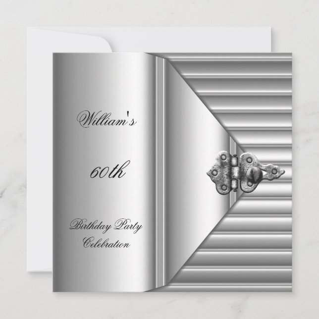 Invitación 60.ª Fiesta de Cumpleaños Hombres Elegantes Hombre (Anverso)