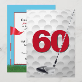 Invitación 60.ª Fiesta Temática de Golf de Cumpleaños