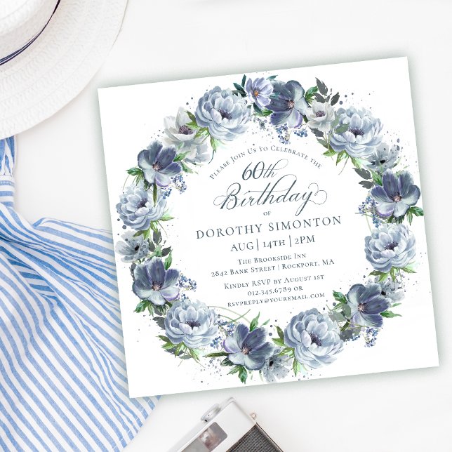 Invitación 60.ª flor azul polvorienta (Subido por el creador)