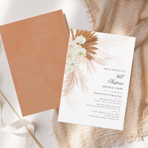 Invitación 60.ª Personalizado de Grass Party Pampas