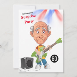 Invitación 60.ª 🎸 🤣 Rockstar Birthday Guitar Funky Fun