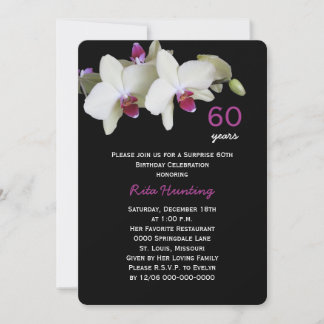 Invitación 60.ª Sorpresa Día del Aniversario Orquídea Amarill