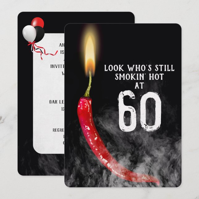 Invitación 60.ª Vela Red Hot Pepper (Anverso / Reverso)