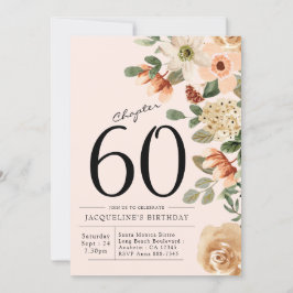 Invitación 60.ª Vintage Floral