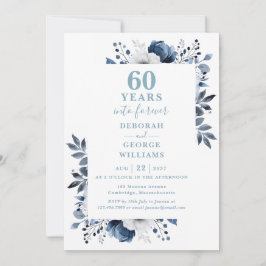 Invitación 60.º Aniversario Boda de la vegetación Monograma F