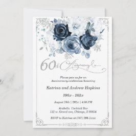 Invitación 60.º Aniversario Boda Elegante Imprimible