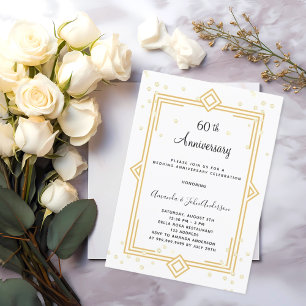 Invitación 60.º aniversario del boda Gatsby