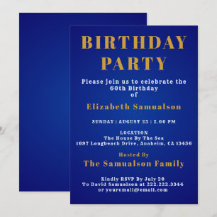 Invitación 60.º Cumpleaños Fijación de Estándares Cumpleaños 