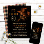 Invitación 60.º cumpleaños Gorra rústico de cowboy<br><div class="desc">60th Birthday Rustic Cowboy Country Western Gorras Boots Invitation Invite descarga digital instantanea cuenta con un par de botas de cuero de vaquero con gorra y tu información personalizada de la invitación de fiesta de cumpleaños número 60 a continuación. Diseñado por Evco Studio www.zazzle.com/store/evcostudio</div>