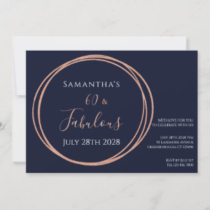 Invitación 60.º cumpleaños Rosa de la Marina de Oro