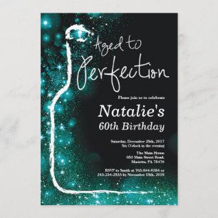 Invitación 60.º cumpleaños vitivinícola de edad avanzada a pe