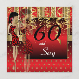 Invitación 60.º Fiesta Chica de cumpleaños Bash