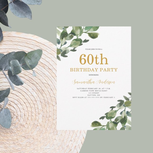 Invitación 60.º guión de oro de Eucalyptus (Subido por el creador)