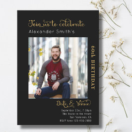 Invitación 60.º Nacimiento Negro