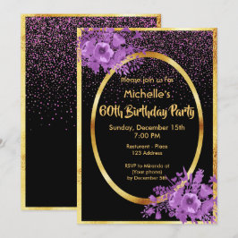 Invitación 60.º oro negro