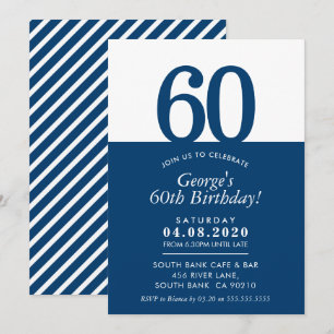 Invitación 60.º PARTIDO DE CUMPLEAÑOS INVITAR negro mínimo mo