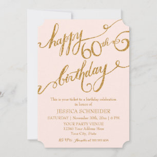 Invitación 60°, 60° aniversario de la celebración de entradas