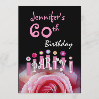 Invitación 60.a fiesta de cumpleaños del personalizado