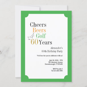 Invitación 60 Alegres y Cervezas Golf Green