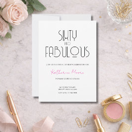 Invitación 60 and Fabulous | 60th Birthday Party Invitation