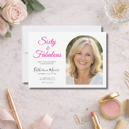 Invitación 60 and Fabulous Photo 60th Birthday Party 