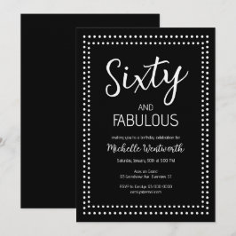 Invitación 60 and Fabulous Sixtieth Birthday Party