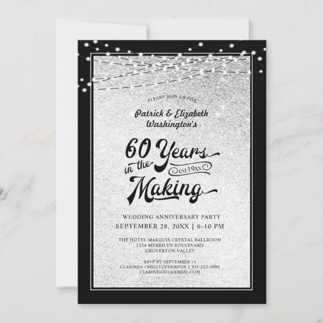 Invitación 60° Aniversario 60 AÑOS EN LA LUZ DE HACER LA LUZ (Anverso)
