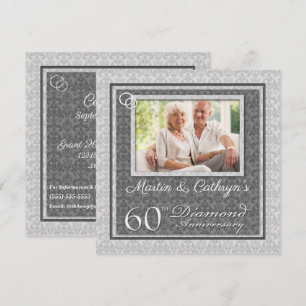 Invitación 60° Aniversario del Diamante con Fiesta fotográfic