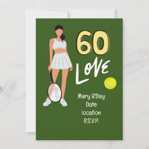 Invitación 60 Aniversario del Tenis para la jugadora