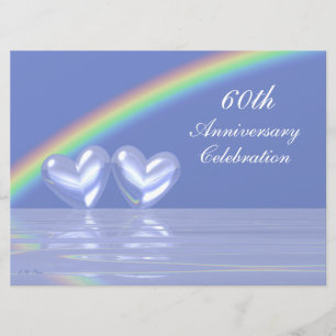 Invitación 60 Aniversario Diamond Hearts