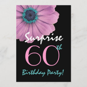Invitación 60 Aniversario único y negro