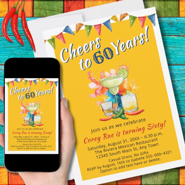 Invitación 60 años de alegría a 60 años de Margarita Fiesta (Subido por el creador)