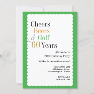 Invitación 60 Años de Golf y Cerveza Verde