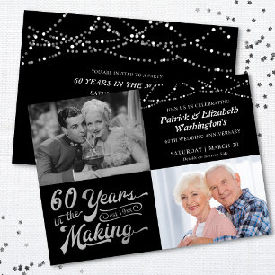 Invitación 60 AÑOS EN CREACIÓN Then & Now Aniversario