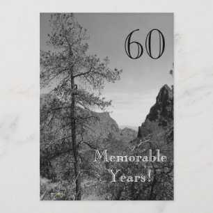 Invitación 60 años memorables/celebración de cumpleaños-natur