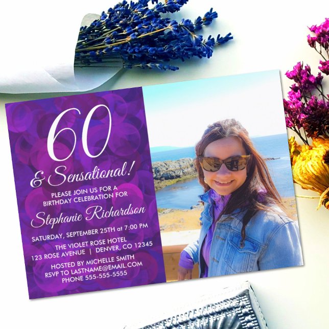 Invitación 60 años y cumpleaños de la Sensacional Elegante Fo (Subido por el creador)