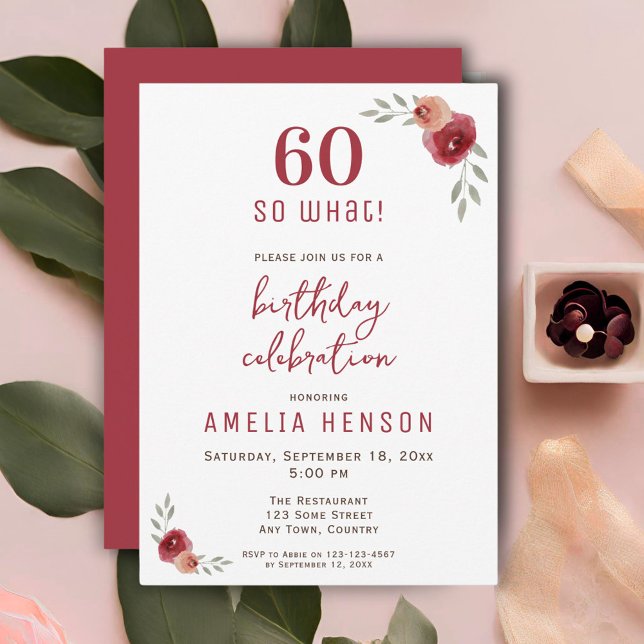 Invitación 60 así que qué divertido fiesta de cumpleaños 60 d (Subido por el creador)