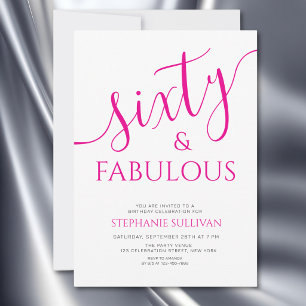 Invitación 60 Cumpleaños fabulosos y elegantes
