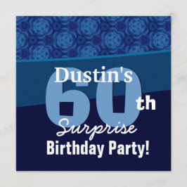 Invitación 60° cumpleaños sorpresa de Blue G433