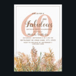 Invitación 60 Fabulosa Grasa Pampas en cumpleaños blanco<br><div class="desc">Hermosa hierba estilo boho de Pampas sobre blanco 60 y Fabulous 60th cumpleaños de invitación para las mujeres. Póngase en contacto con nosotros para obtener ayuda sobre la personalización o para solicitar productos coincidentes.</div>