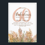 Invitación 60 Fabulosa Grasa Pampas en cumpleaños blanco<br><div class="desc">Hermosa hierba estilo boho de Pampas sobre blanco 60 y Fabulous 60th cumpleaños de invitación para las mujeres. Póngase en contacto con nosotros para obtener ayuda sobre la personalización o para solicitar productos coincidentes.</div>