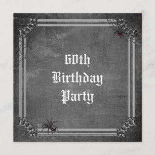 Invitación 60.o cumpleaños fantasmagórico de Halloween