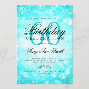 Invitación 60.o país de las maravillas elegante del invierno