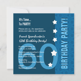 Invitación 60.o Tonalidades modernas del cumpleaños de D60B